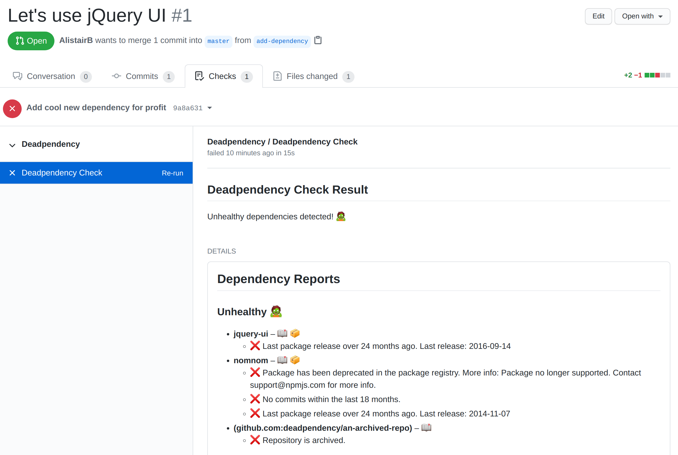 Deadpendency Example